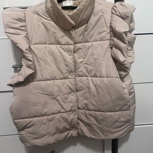 Ruffled Puffer Vest